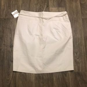 White pencil knee length skirt